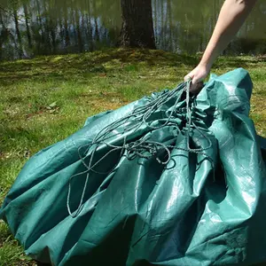 Contenedor de lona de polietileno para desechos de hojas de jardín