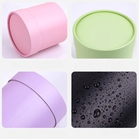 Boîte d'emballage ronde en carton couleur unie avec revêtement UV pour bougies et petites quantités, nouveau design avec couvercle, vente en gros