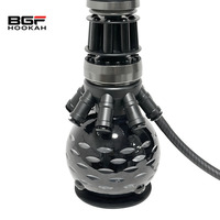 Nouvelle conception de chicha de style Dune, 63 cm, en acier inoxydable, chicha Starship noire, chicha moderne de luxe