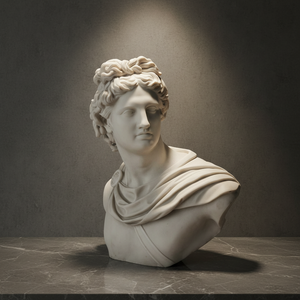 <span class=keywords><strong>Statua</strong></span> Busto di <span class=keywords><strong>Apollo</strong></span> in Resina Dipinta Artistica Bianca Personalizzata per Arredamento Casa Mornsun - Product Image 2