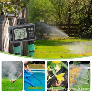 New Digital <b>Timer</b> Double Outlet Water Valve Outdoor Courtyard Smart Watering Controller Automatic Flower Watering - Product Image 3