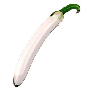 Juguete Sexual de Cristal de Simulación con Forma de Vegetales - Dildo Transparente de Berenjena y Varita Mágica con Tapón de Masaje Anal para la Masturbación Femenina - Product Image 1
