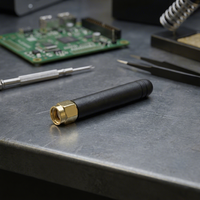 Antenne Wi-Fi 2,4 GHz à angle droit, courte, 3 dBi, en caoutchouc, avec connecteur SMA mâle à 90 degrés pour routeur sans fil et passerelle IoT
