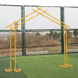 Accessoires de mariage de haute qualité Festival fête arc hexagonal étagère dorée porte de fleurs 2.5M nouvelle scène de mariage fond <span class=keywords><strong>ballon</strong></span> arc - Product Image 5