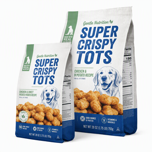 Bolsa de Embalaje para Alimento de Perro, de Plástico Compuesto y Lámina de Aluminio, con Diseño Artístico Personalizado, Impresa, para Marca Natural de Cachorros, Venta al Por Mayor OEM - Product Image 4