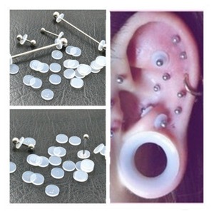 Disques de piercing en acier inoxydable plaqué PVD de 6 mm pour la prévention des chéloïdes |   Coussinets de piercing corporel doux, flexibles et hypoallergéniques - Product Image 3
