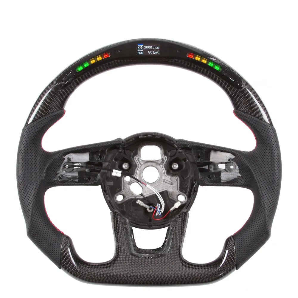 LED Smart Carbon Fiber Steering Wheel Compatible with Audi RS3 RS4 RS5 RS6 RS7 S3 S4 S5 Carbon Fiber Steering Wheel
