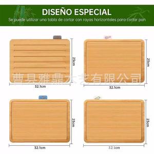 <b>Wooden</b> Cutting Board Rectangle Multifunction Chopping <b>Block</b> For Kitchen Home Outdoor Use - Product Image 3
