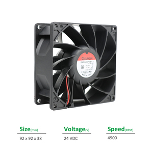 SUNON PMD2409PMB1-A (2).GN I55 92x92x38 มม. 24VDC 12.2W 4900RPM พัดลมระบายความร้อนแบบแกนสำหรับตู้ไฟฟ้าอินเวอร์เตอร์ - Product Image 2