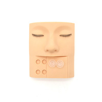 Tête de mannequin en silicone plate pour la formation professionnelle aux extensions de cils, poupée mannequin pour cils avec paupières pour les débutants