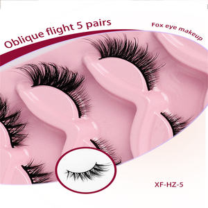 Fourrure en Fiber de Maquillage Naturelle de <span class=keywords><strong>20</strong></span>-25mm, Boîte Personnalisée en Oeil de Chat, Oeil de Chat 3D, Faite à la Main, 5 Paires - Product Image 2