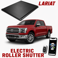 Couverture de benne électrique intelligente étanche avec verrouillage, pour F-150 Lariat, commande par application, télécommande, volet roulant rétractable en aluminium, anti-pincement