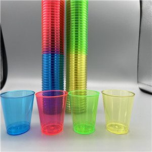 1 oz Unique Design Hot Sale Disposable Clear Color Plastic Shot Glasses