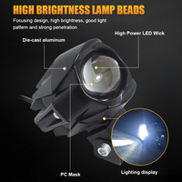 Projecteur laser LED bicolore 30W, phare antibrouillard, phare de conduite, lentille de phare adaptable pour voiture électrique, nouveaux accessoires de moto