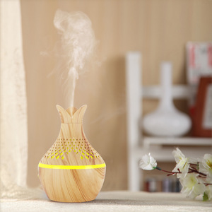 Diffuseur d'arômes creux 300 ml, humidificateur USB portable, purificateur d'air domestique, design vase à pétales - Product Image 3