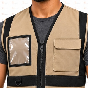 Gilet de sécurité haute visibilité pour hommes Tiierwear, en polyester certifié CE, avec poches, design tendance et protection optimale - Product Image 6