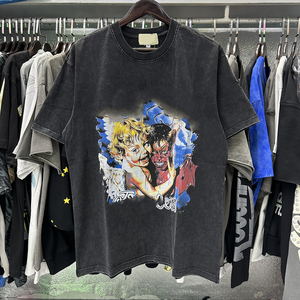 New Designer Top Quality Heavy HipHop Short Sleeved MAJESTIKES <b>T</b>-<b>shirt</b> Distressed Wash <b>Sequin</b> Patches Brand <b>T</b>-<b>shirts</b> for <b>Men</b> - Product Image 4