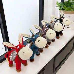 Low Price Wholesale Custom Cute Farm Animal Soft Toy Stuffed Plush Neddy Donkey Toys Cheap Gifts