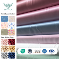 Tissu en Soie Crêpe Satin 100% Soie de Mûrier 30 Momme en Gros, Tissu en Soie Charmeuse Doux et Luxueux pour Vêtements de Mode