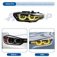 Phare HETOP F30 2013-2018 Série 3, double couleur, version américaine, phare LED DRL de style Ikon, plug and play pour BMW