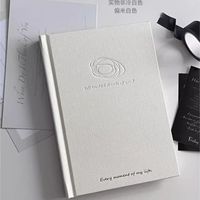 Journal d'objectif mensuel personnalisé A5 carnet d'écriture couverture en tissu de lin à couverture rigide fil à coudre pour journal personnalisé de fixation d'objectifs