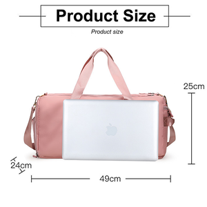 الوافدون الجدد مخصص نايلون حقيبة سفر متينة محمولة لصالة الألعاب الرياضية حقيبة تمارين رياضية قماش مقاومة للماء مع شعار العلامة التجارية - Product Image 5