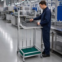 Chariot de levage à ressorts Lean Pipe de 3e génération OEM/ODM pour ligne de production, conception personnalisée, chariot de levage par gravité