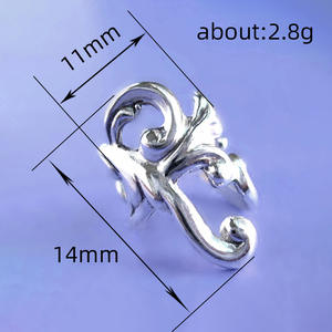 Orecchini a polsino vintage con fiori in argento 925 placcato oro bianco, gioielli unisex per tutti i giorni - Product Image 6