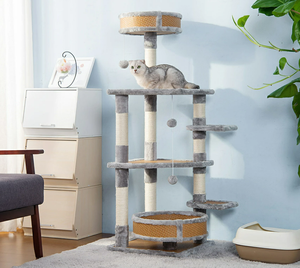 OEM Fabbrica Cat Scratcher Albero di Graffiare Giocattoli Pet Mobili su misura <span class=keywords><strong>torre</strong></span> - Product Image 5