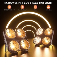 UKING 4x100W 4 yeux DMX512 COB Effet Blinder LED Projecteurs Blinder pour public pour théâtre, studio, boîte de nuit, scène, performance
