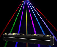 Projecteur laser DMX512/Contrôle sonore 8 yeux 500mW Rouge à tête mobile Haute fidélité des couleurs CRI 95 pour Scène, DJ, KTV, Boîte de nuit, Thème