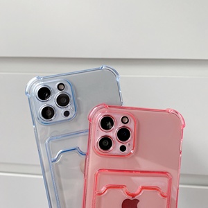 Étui transparent antichoc en TPU avec fente pour cartes pour <span class=keywords><strong>iPhone</strong></span> 17/16/15/14/13/12/<span class=keywords><strong>11</strong></span> Pro Max XR XS MAX - Product Image 4
