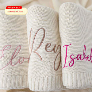 <span class=keywords><strong>Dropshipping</strong></span> PODコットン刺繍ニットソファ寝具リビングルーム冬用ソフトモダンなソリッドブランケット - Product Image 5