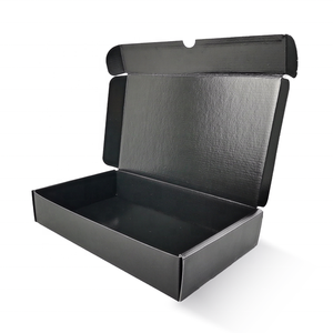 Custom Logo Wholesale Durable Corrugated Cardboard Large Black Corrugated Flat Laptop Shipping Mailer Carton Box 8x8x6 6x6x6