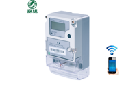 Compteur d'énergie intelligent sans fil prépayé Jiangsu, WIFI/4G, monophasé, avec écran LCD, montage mural