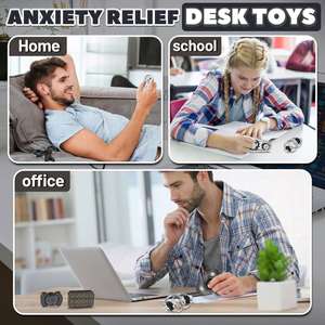 Dispositivos Portátiles Antiestrés para Dedos, Deslizador Metálico Giratorio, Herramienta Sensorial para Escritorio y Viajes, Equipo de Apoyo Sensorial Ecológico TOYSRUNNER - Product Image 5