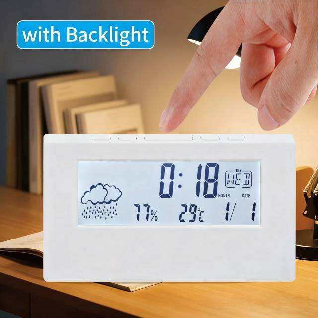 Blanc avec rétroéclairage (2 piles AAA de 1,5 V excl.)