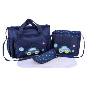 Conjunto Multifuncional de 4 Piezas de Moda 2026, Bolso Bandolera <span class=keywords><strong>para</strong></span> Pañales con Diseño de Caricaturas de Autos <span class=keywords><strong>para</strong></span> <span class=keywords><strong>Maternidad</strong></span> - Product Image 2