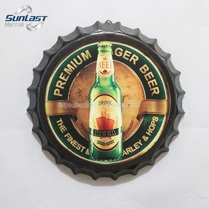 Plaques murales avec logo pour bouteilles de bière en métal personnalisées avec impression <span class=keywords><strong>offset</strong></span> Décoration en étain pour club - Product Image 2