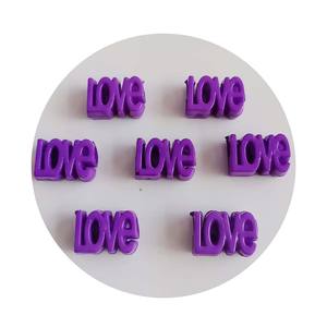 ולנטיין של היום אטומה מילה אהבה חרוזים אקריליים חור גדול חור רב תבשיל מכתב אהבה חרוזי - Product Image 3