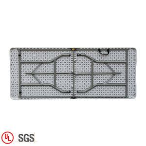 Table de <span class=keywords><strong>salle</strong></span> à manger pliante blanche légère de nouveau style table pliante en plastique rectangulaire à bas prix pour fête en plein air événement de mariage - Product Image 2