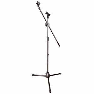 Haute qualité professionnel réglable Double ciseaux micro support téléphone support trépied <span class=keywords><strong>pour</strong></span> Microphone sol Instruments de musique - Product Image 2
