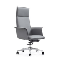 Chaise de bureau ergonomique pivotante en cuir, chaise de direction moderne réglable de luxe, chaises en PU pour cadres, mobilier personnalisable