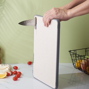 Multi-function Standing Chopping Board Built-in Sharpener Corner Grinding Function Juice Groove <b>Plastic</b> Cutting Board - Product Image 4