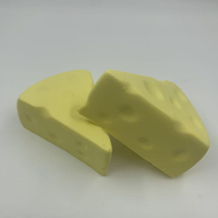 Jouet miniature amusant en forme de tranche de fromage en mousse PU de qualité supérieure, doux, parfumé, texture réduisant le stress, pour enfants, unisexe