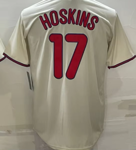 Camisetas de béisbol cosidas para <span class=keywords><strong>hombre</strong></span> 3 Bryce <span class=keywords><strong>Harper</strong></span> 7 Trea Tur-ner 17 Rhys Hoskins 12 Kyle Schwarber Philadelphia - Product Image 5