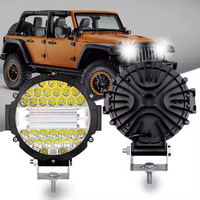 7 pouces 51W voiture LED lumière de travail antibrouillard blanc jaune rouge bleu stroboscopique pour Jeep camion tout-terrain 4X4 4WD conduite projecteur Barra LED