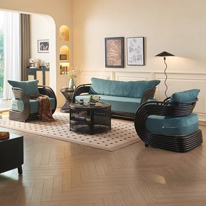 Canapé <span class=keywords><strong>en</strong></span> tissu tissé <span class=keywords><strong>en</strong></span> <span class=keywords><strong>rotin</strong></span> pour <span class=keywords><strong>petit</strong></span> appartement <span class=keywords><strong>salon</strong></span> balcon solarium décontracté maison d'hôtes - Product Image 1