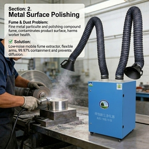Nouvel extracteur de fumée de soudage industriel portable, purificateur de fumée, collecteur de poussière - Product Image 4