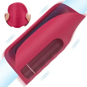 S-hande electric Black penis masturbation sex toy for men automatic Red penis massager masturbator sleeve vibrating machine